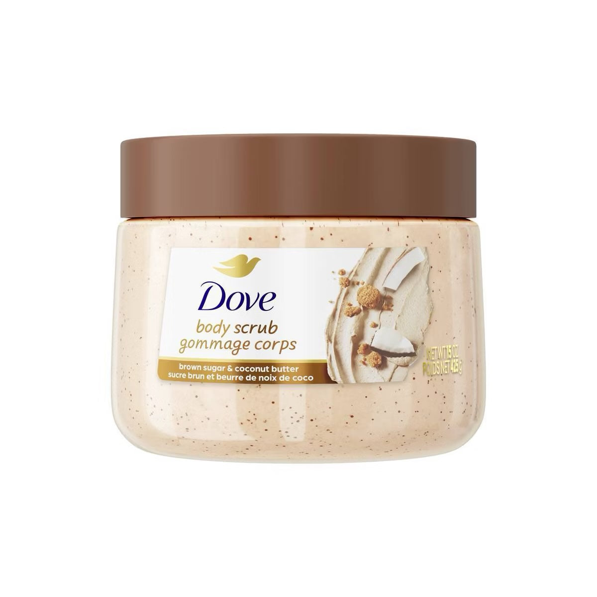 Dove Beauty Exfoliating Body Scrub - Brown Sugar &amp; Coconut Butter - 15oz image 0