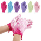 Thick Exfoliating Shower Bath Gloves - Light Purple image