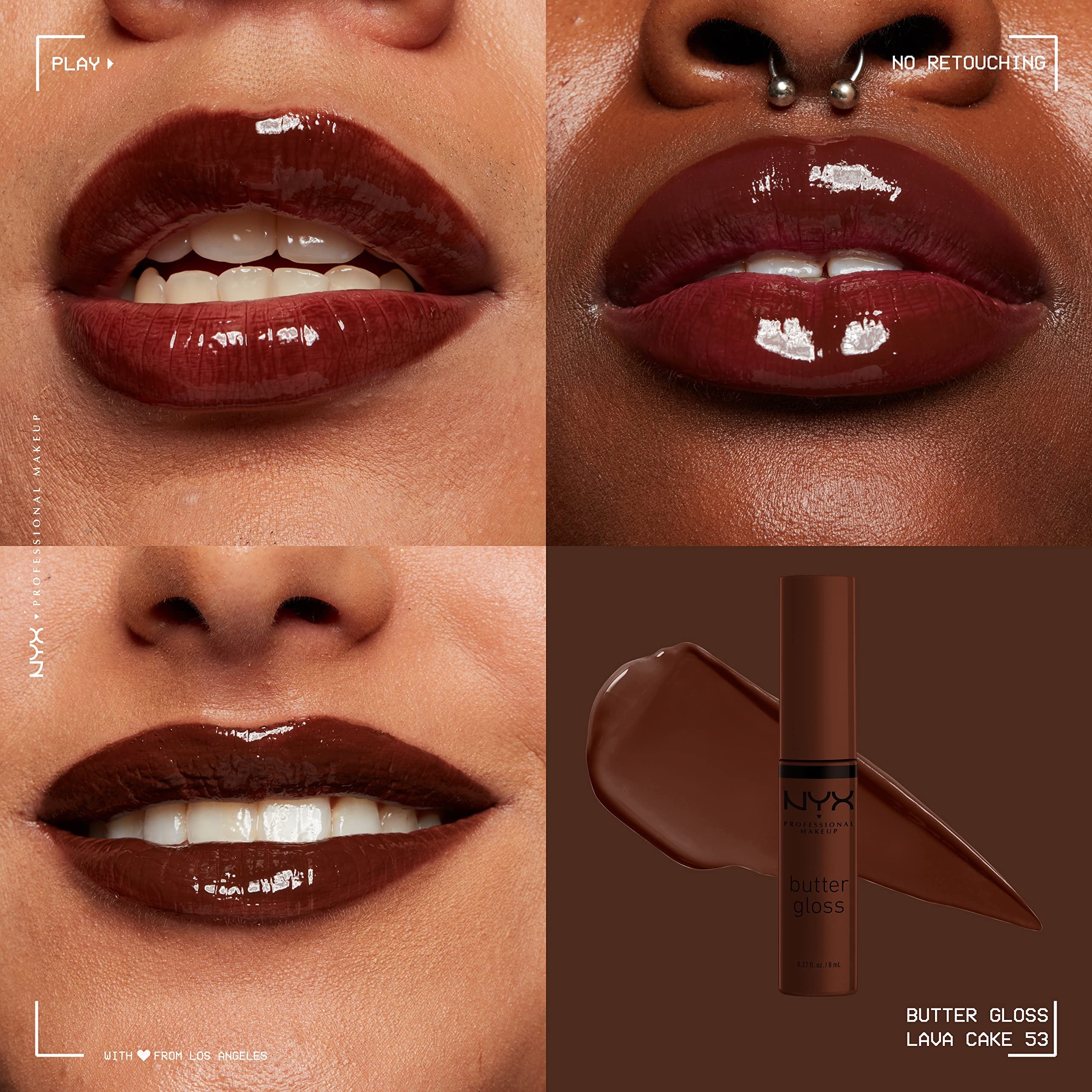 NYX Professional Makeup Butter Lip Glosses - lava cake image