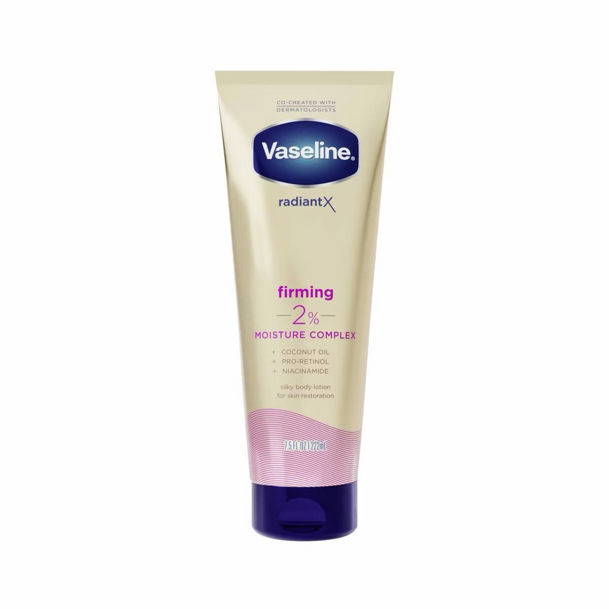 Vaseline Radiant X Firming Coconut Oil, Pro-Retinol &amp; Niacinamide Body Lotion for Dry Skin - 7.5 fl oz image 0