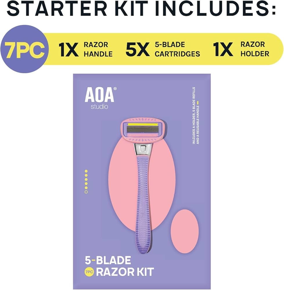 AOA Women’s 5-Blade Razor 7pcs Starter Kit image 1