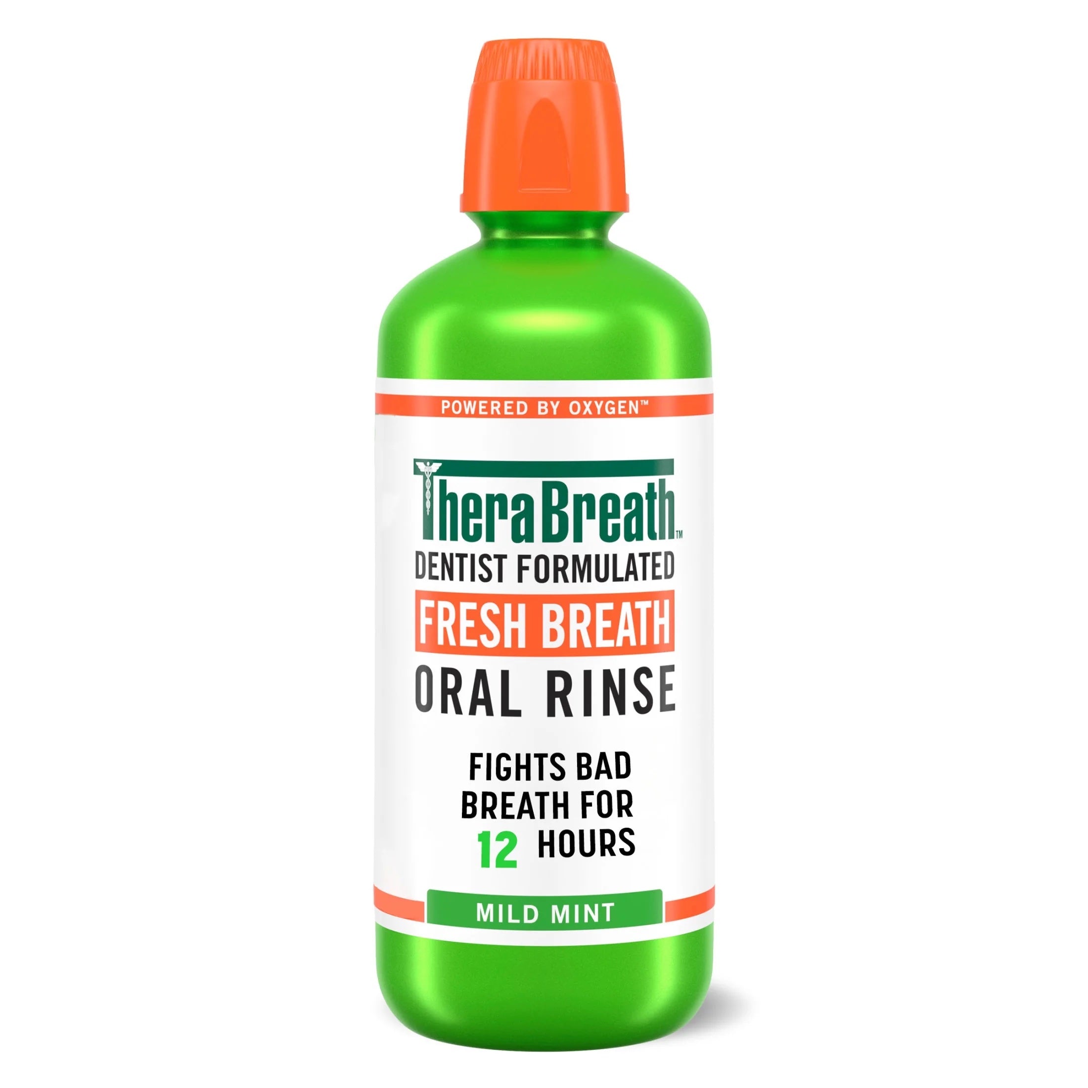 TheraBreath Fresh Breath Mouthwash, Mild Mint, Alcohol-Free, 1 Liter image 0