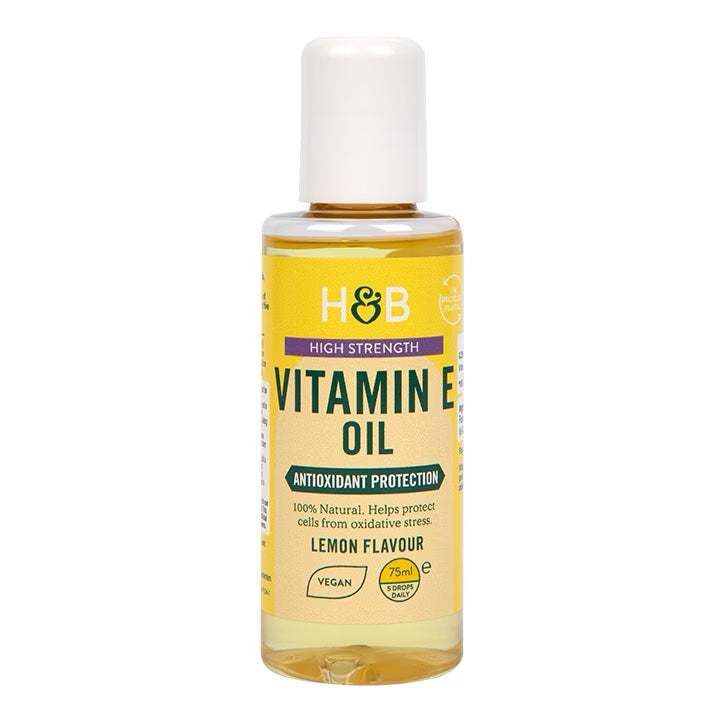 Holland &amp; Barrett High Strength Vitamin E Oil Lemon Flavour 75ml image 0