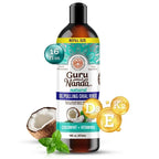GuruNanda Oil Pulling with Coconut + Mint, Essential Oils &amp; Vitamins D3,E,K2 - Natural Mouthwash - 473 ml image