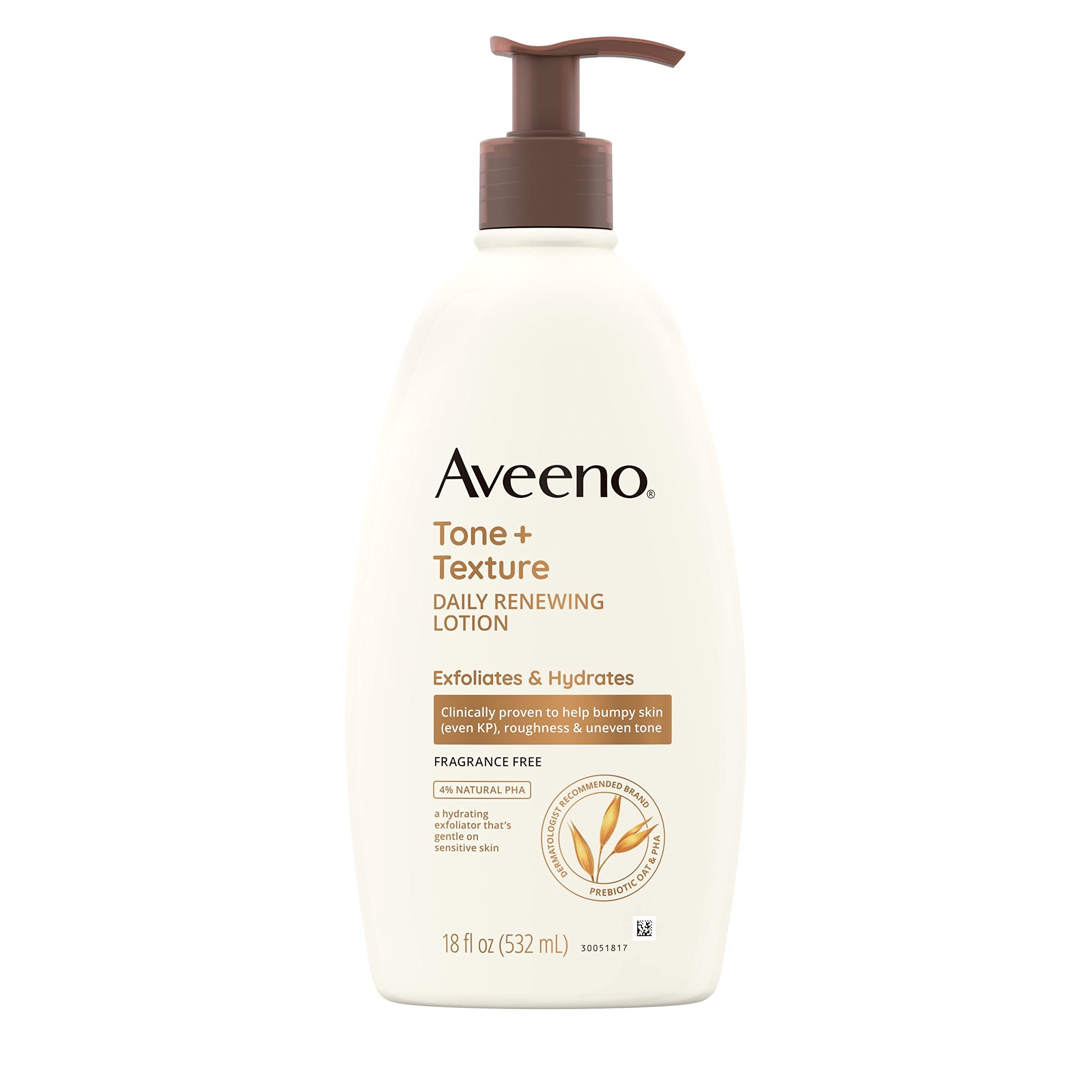 Aveeno Tone + Texture Renewing Body Lotion for Sensitive Skin, Fragrance free image 0