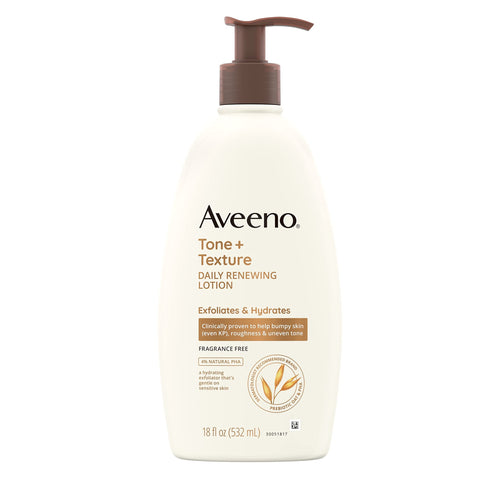 Aveeno Tone + Texture Renewing Body Lotion for Sensitive Skin, Fragrance free image 0