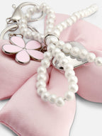 Baby Pink Padded Bow Bag Charm image 2