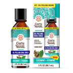 GuruNanda Oil Pulling with Coconut + Mint, Essential Oils &amp; Vitamins D3,E,K2 - Natural Mouthwash - 88.7 ml image