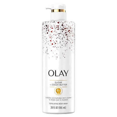 Olay Exfoliating &amp; Moisturizing Vitamin B3 Body Wash with Sugar and Cocoa Butter - Scented - 20 fl oz image 0