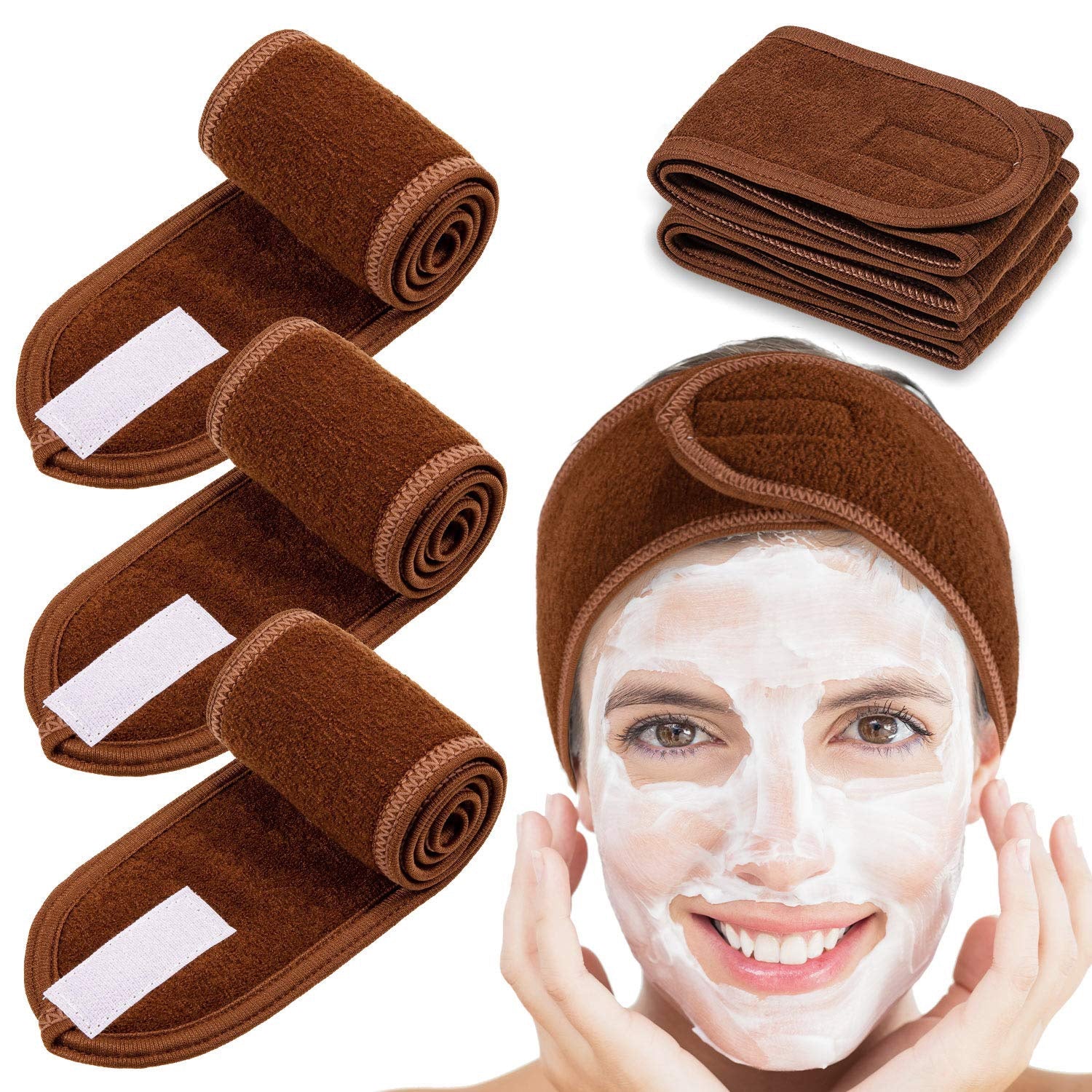Spa Headband Hair Wrap - Brown image
