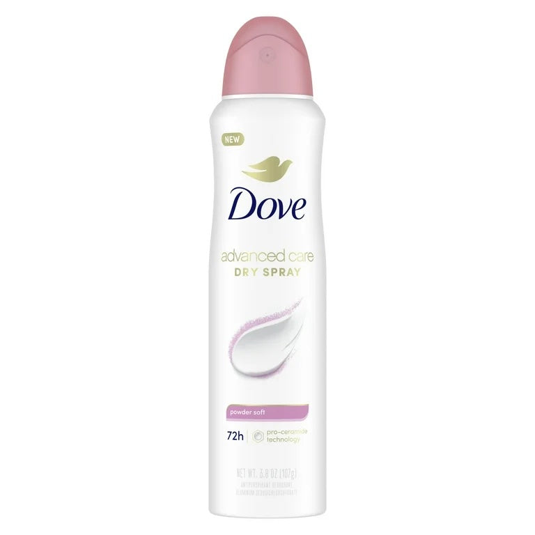 Dove Advanced Care 72-Hour Antiperspirant Dry Spray Deodorant Powder Soft - 3.8oz image 0