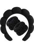 Bubble Headband and No Drip Wristband Set - Black image