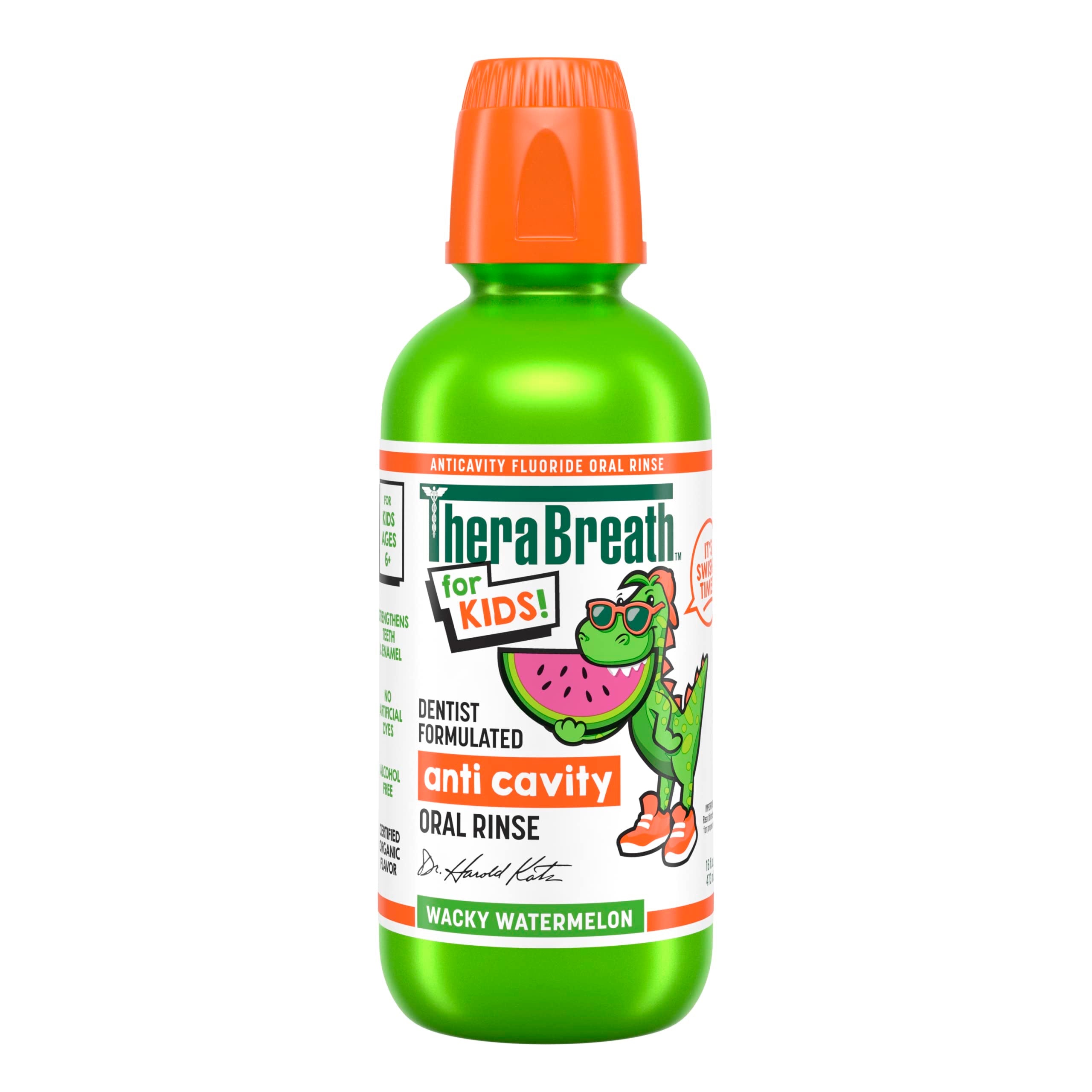 TheraBreath Kids Mouthwash with Fluoride - Wacky Watermelon - 10 fl oz image 0