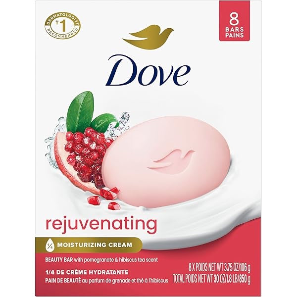 Dove Beauty Bar Soap Rejuvenating Pomegranate &amp; Hibiscus Tea image 0