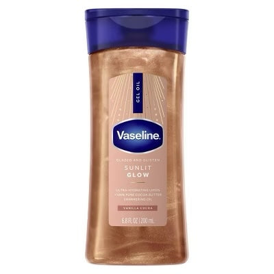 Vaseline Glazed &amp; Glisten Vanilla Cocoa Shimmering Gel Body Oil - Sunlit Glow - 6.8 fl oz image 0
