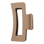 Extra Large Matte Rectangular Claw Clip - Brown image
