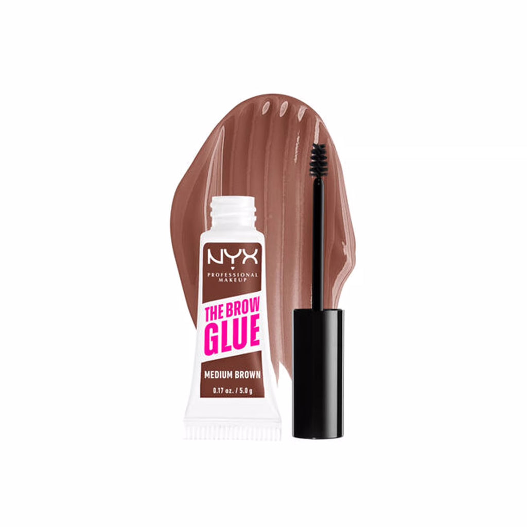 NYX The Brow Glue, Extreme Hold Tinted Eyebrow Gel- Medium Brown image 0