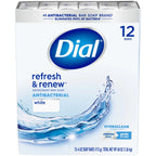 Dial Antibacterial Bar Soap, Refresh &amp; Renew, White, 4 oz - 12 pack image