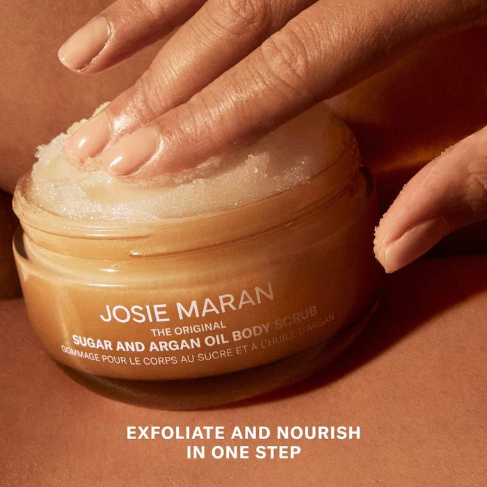 JOSIE MARAN Bohemian Fig - Argan Oil + Sugar Balm Refillable Exfoliating Body Scrub Jar image 1