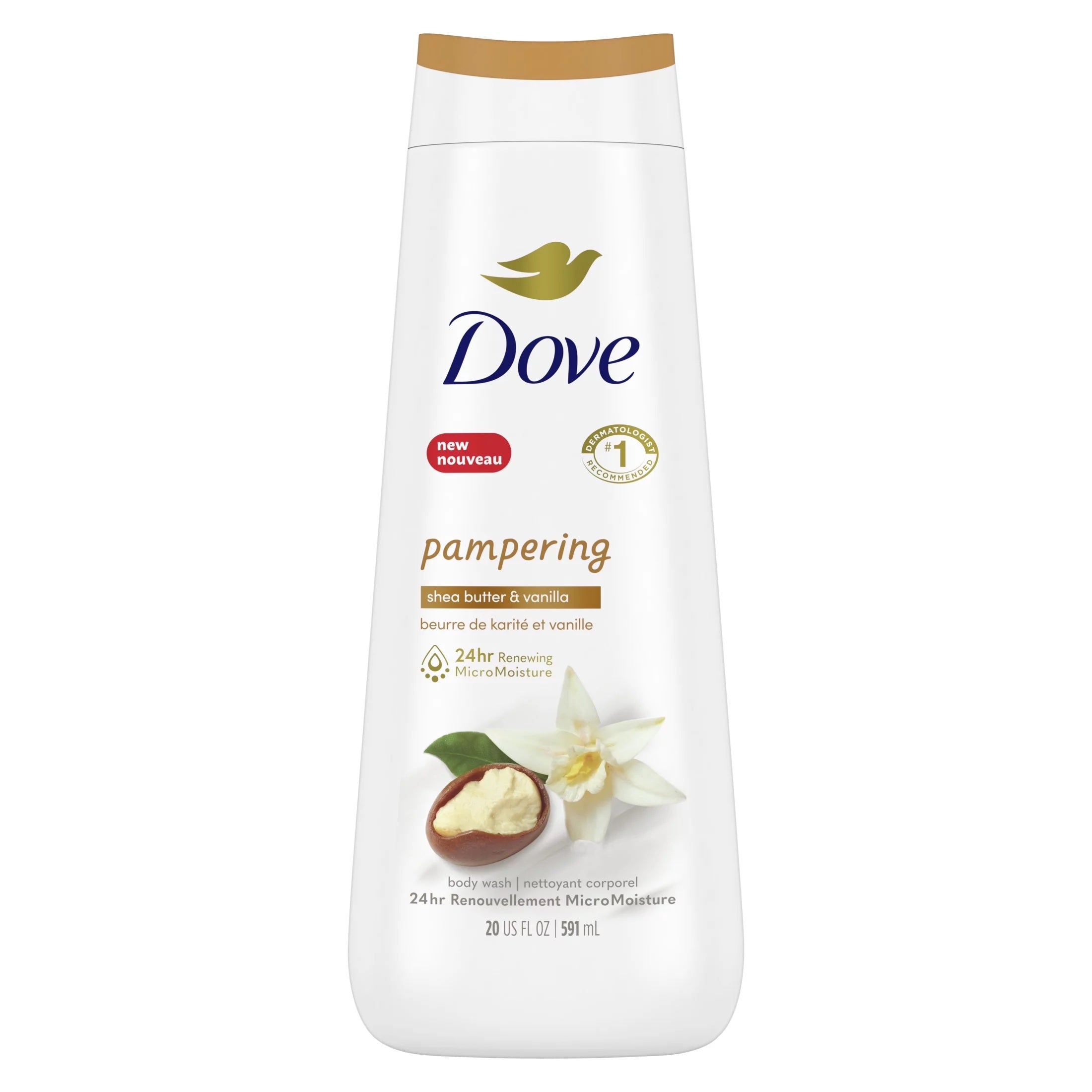 Dove Pampering Shea Butter &amp; Warm Vanilla Liquid Body Wash image 0