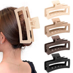 Medium Sized Claw Clips for Hair,  Matte Non-slip Rectangle image 0