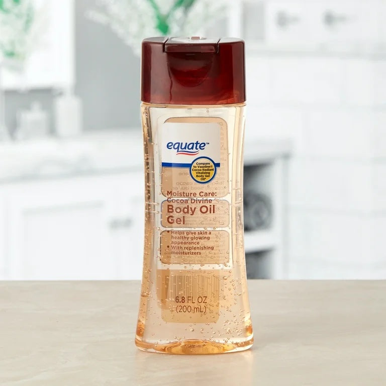 Equate Moisture Care Cocoa Divine Body Oil Gel, 6.8 fl oz image 1