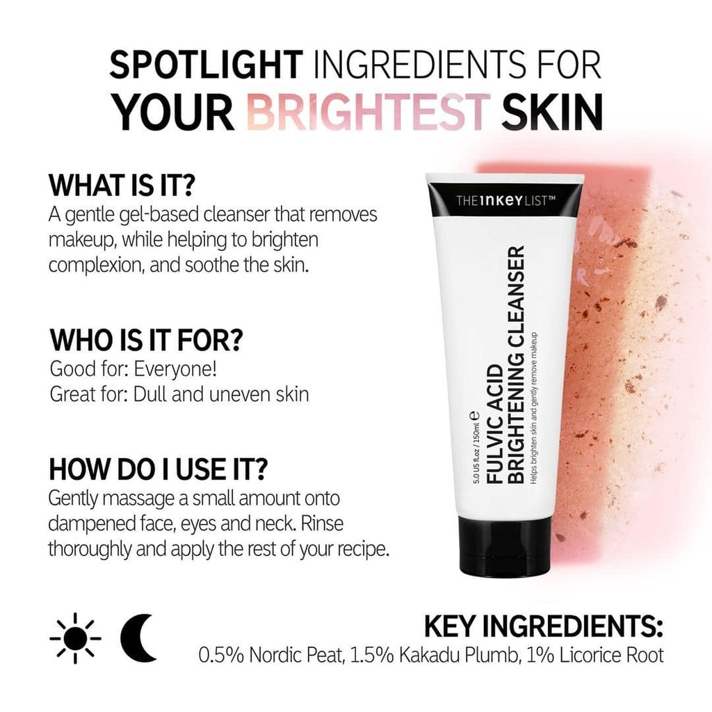 THE INKEY List Fulvic Acid Brightening Cleanser 150 ml image 1