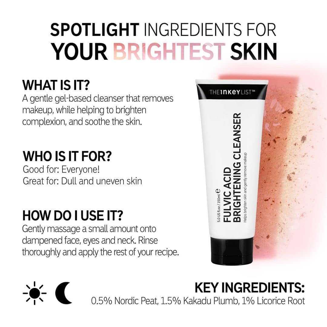 THE INKEY List Fulvic Acid Brightening Cleanser 150 ml image 1