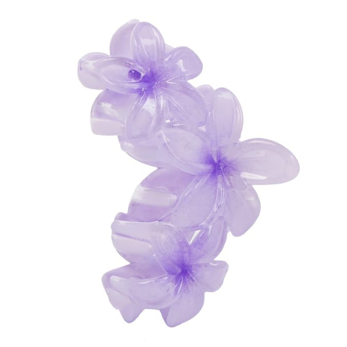 Resin Flower Claw Clip - Mini flowers purple image
