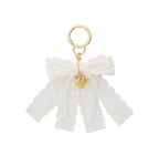 White Lace Clip On  Bag Charm image 0