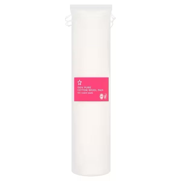 Superdrug 100% Pure Cotton Wool Pads - 100 Double Faced Pads image 0