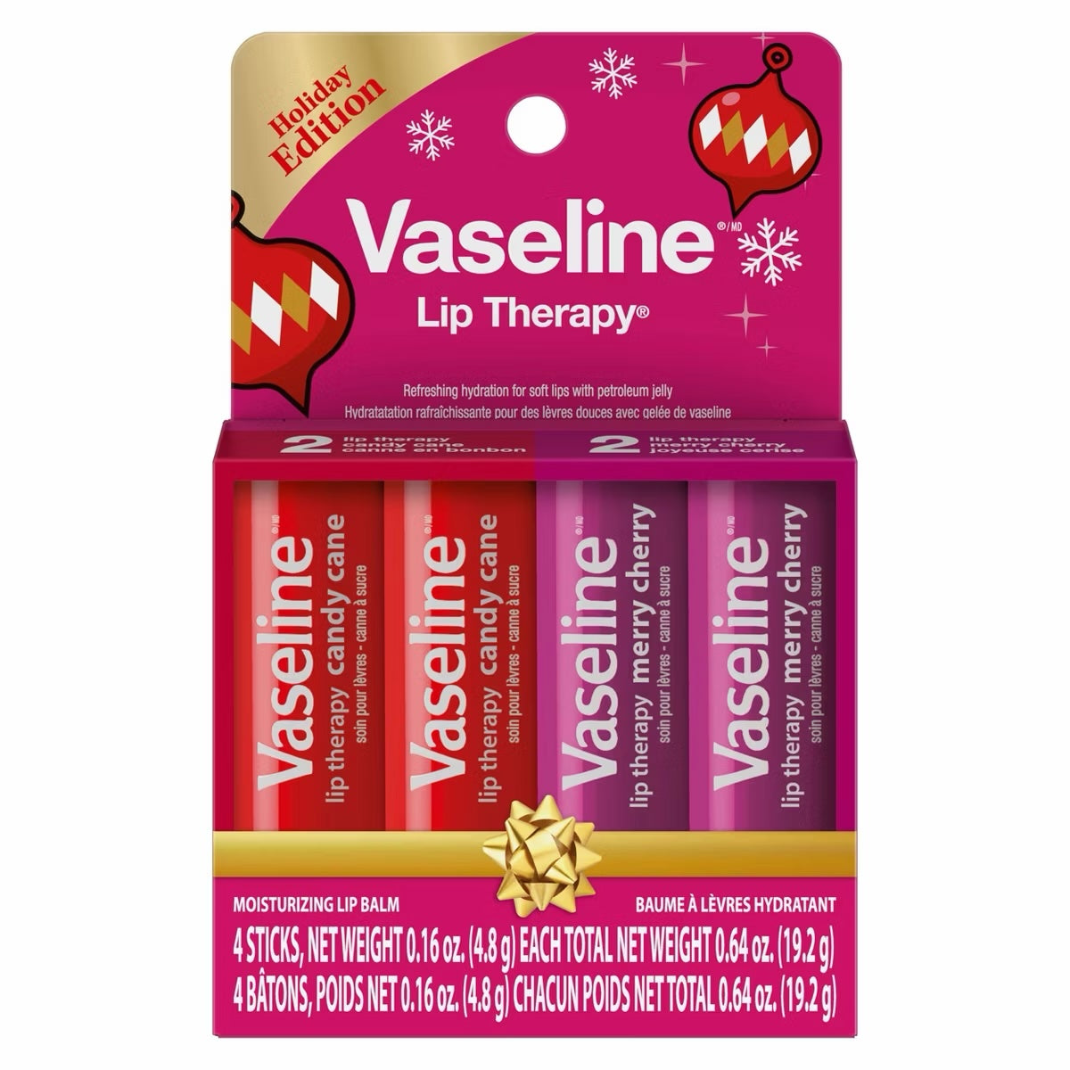 Vaseline Holiday Limited Edition Lip Therapy Stick - Flavors Collection - 4pk image 0