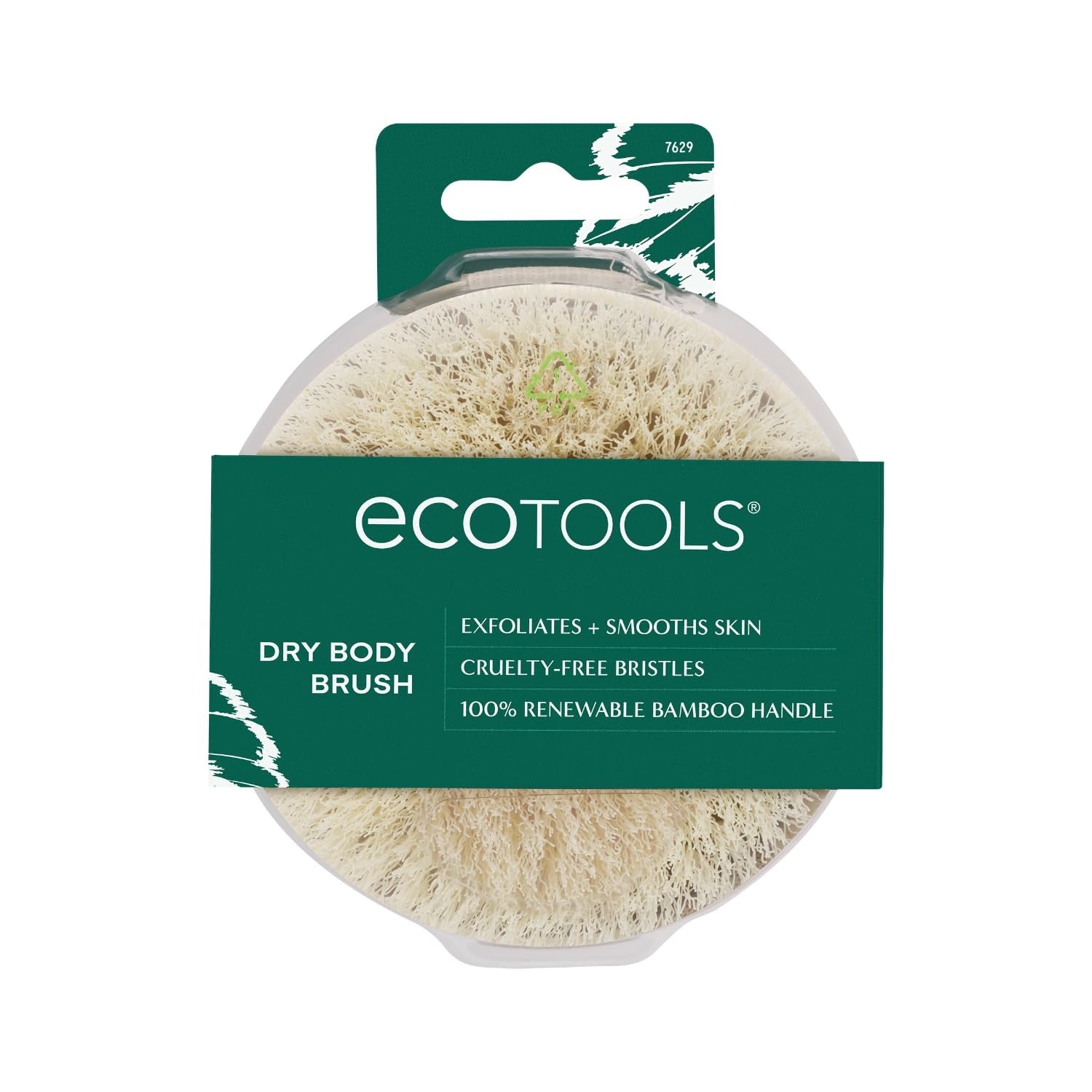 EcoTools Dry Body Brush, Synthetic Bristles &amp; Sustainable Bamboo Handle image 1