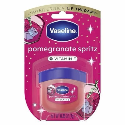 Vaseline Holiday Limited Edition Lip Balm - Pomegranate Spritz - Travel Size - 0.25oz image 0