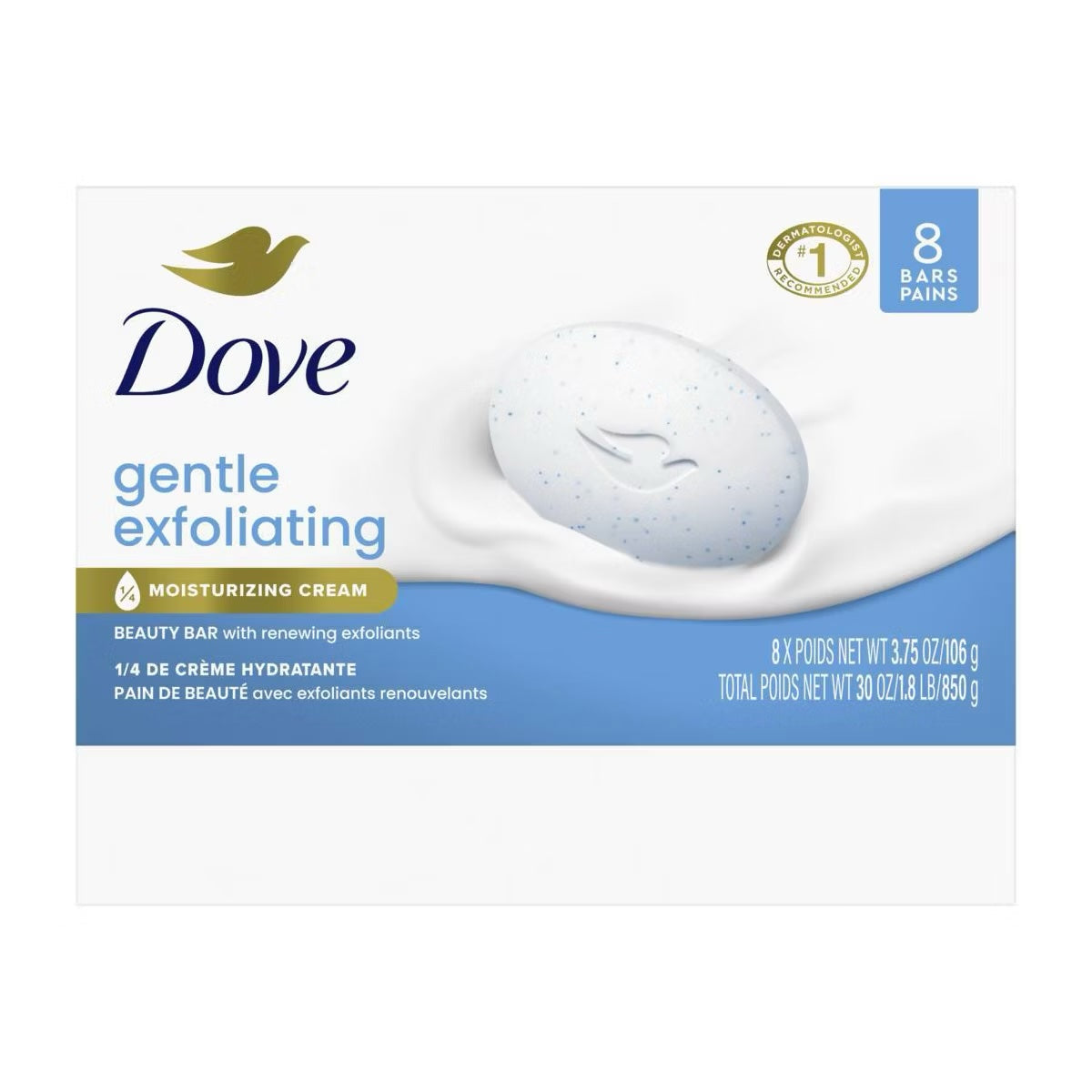 Dove Beauty Gentle Exfoliating Beauty Bar Soap image 1