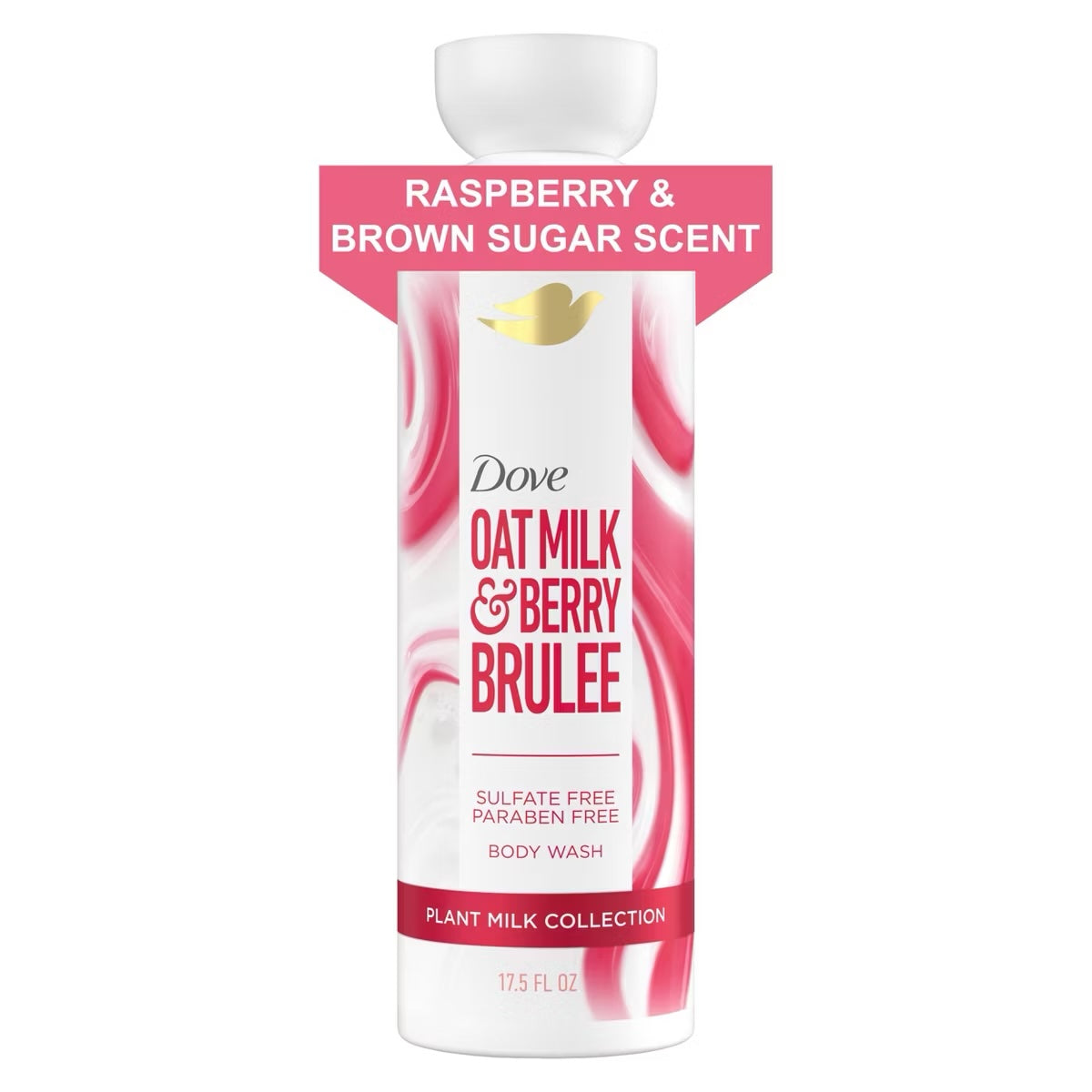 Dove Beauty Plant Milk Cleansing Body Wash - Oat Milk &amp; Berry Brulee - 17.5 fl oz image 0