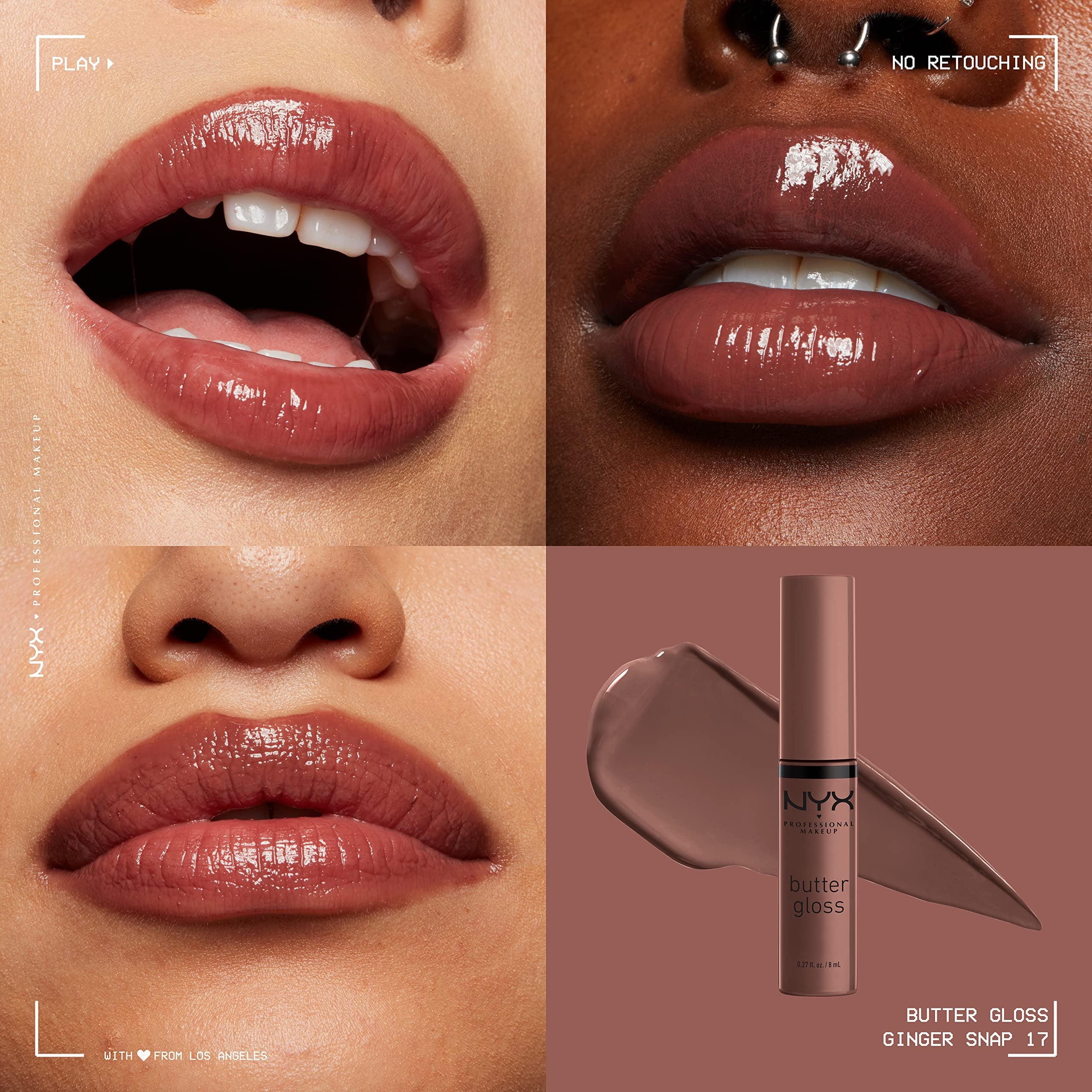 NYX Professional Makeup Butter Lip Glosses - Ginger snap image