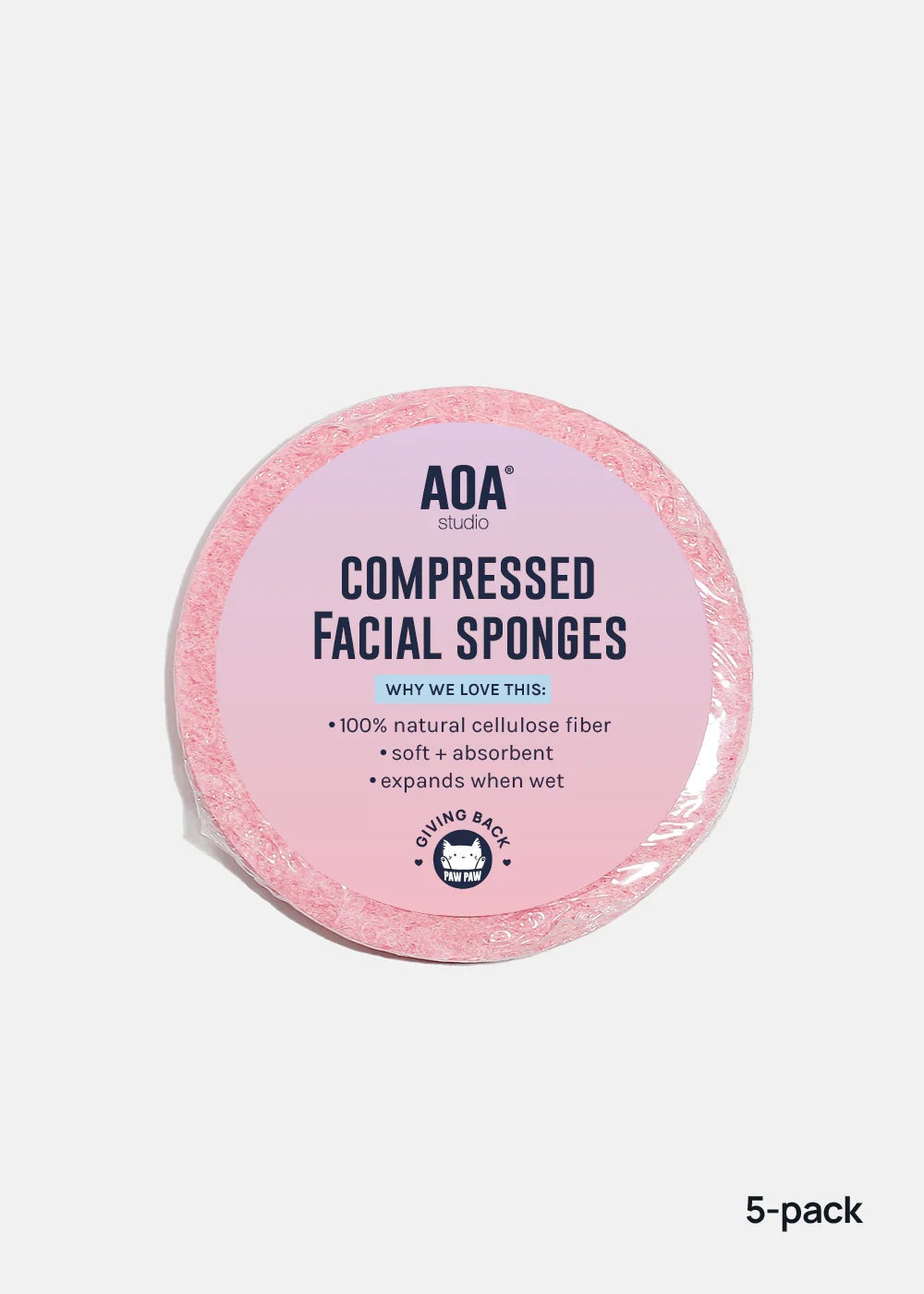 AOA Compressed Facial Sponges- 50 pk image 2