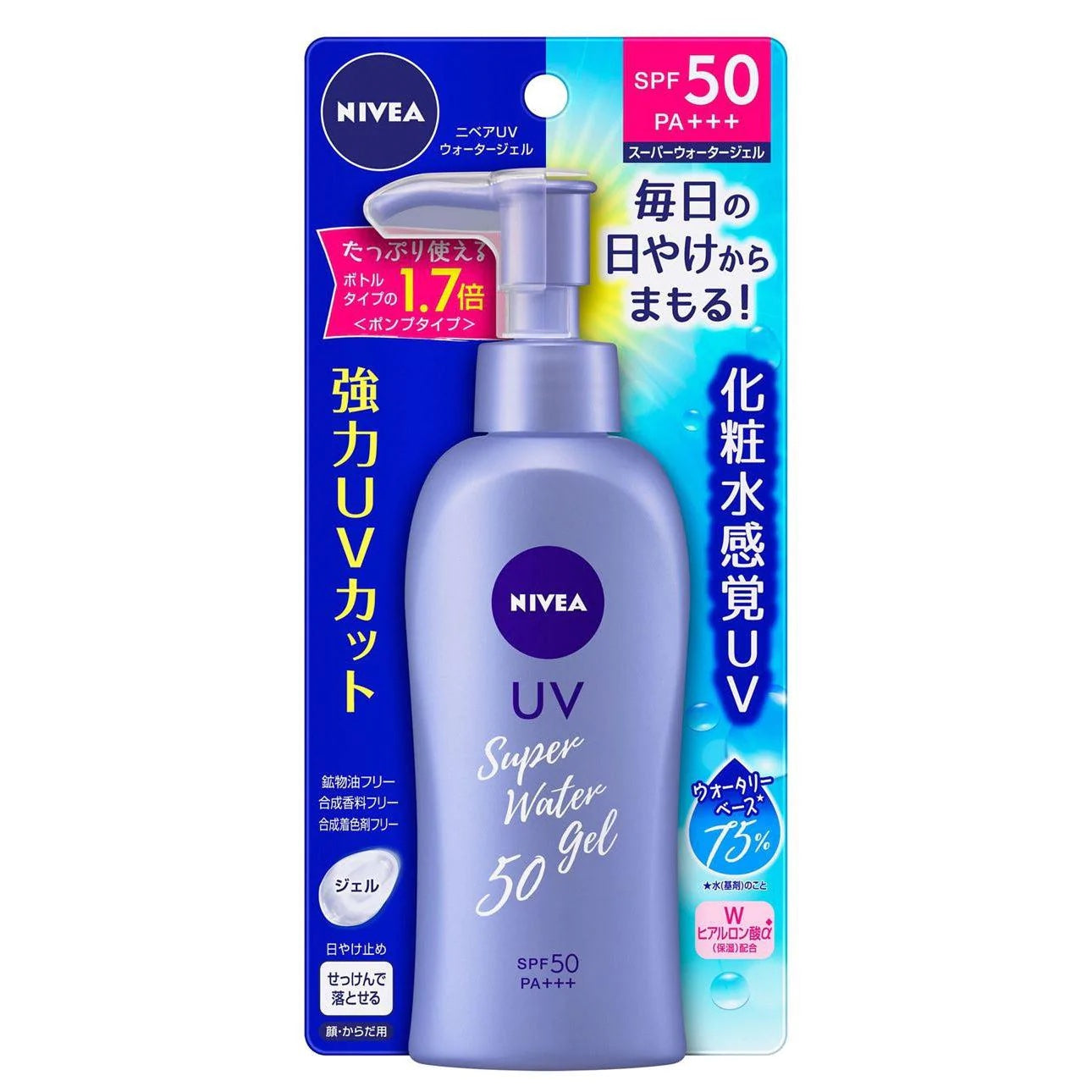Nivea Sun Protect Super Water Gel Sunscreen Pump Bottle SPF50 PA+++ image 1