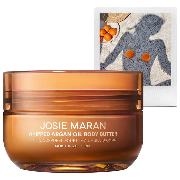 Josie Maran Topless Tangerine - Whipped Argan Oil Refillable Firming Body Butter Jar 6 oz image 0