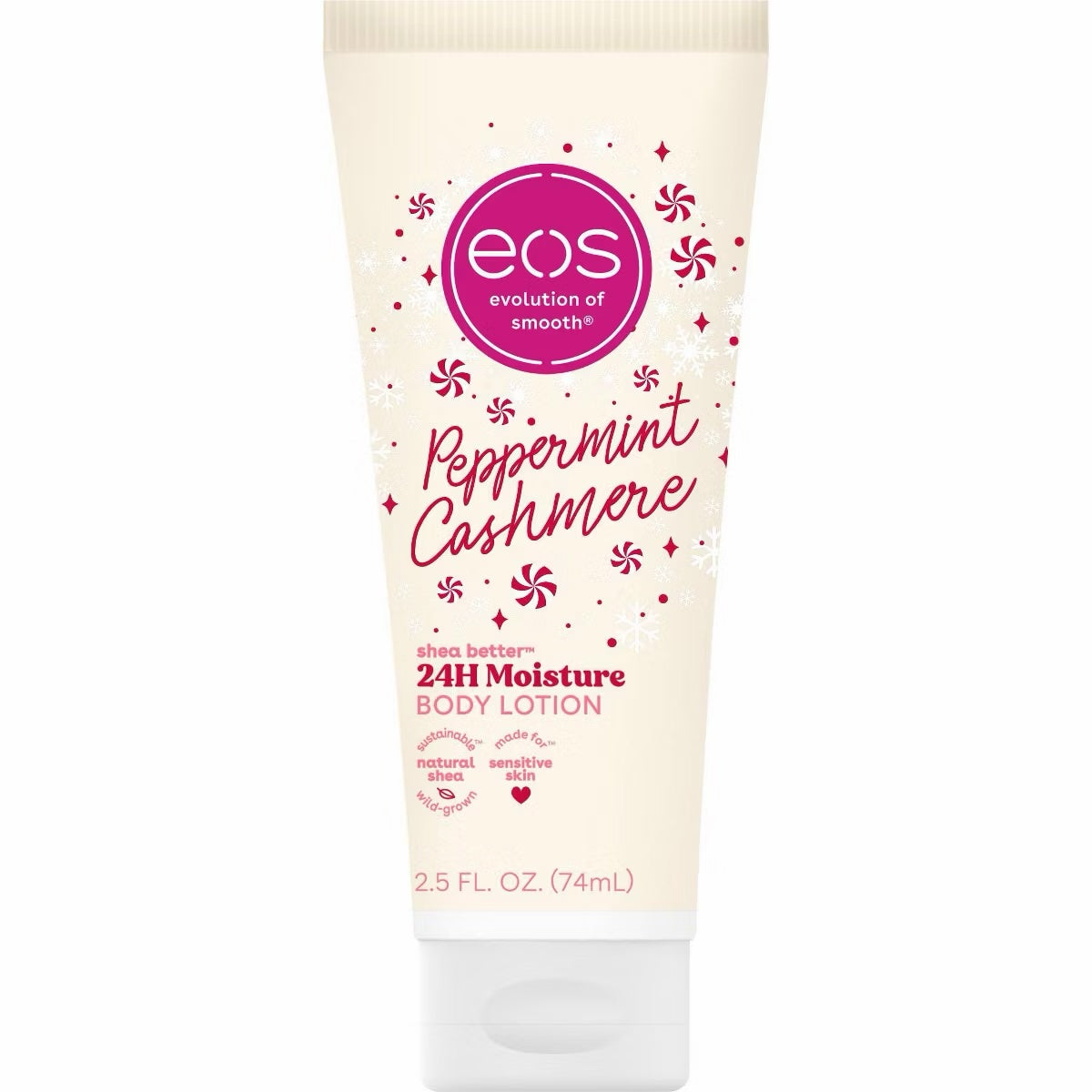 eos Mini Holiday Body Lotion - Peppermint Cashmere - Travel Size - 2.5 fl oz image 0