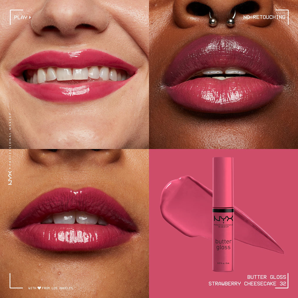 NYX Professional Makeup Butter Lip Glosses - Strawberry Cheescake image