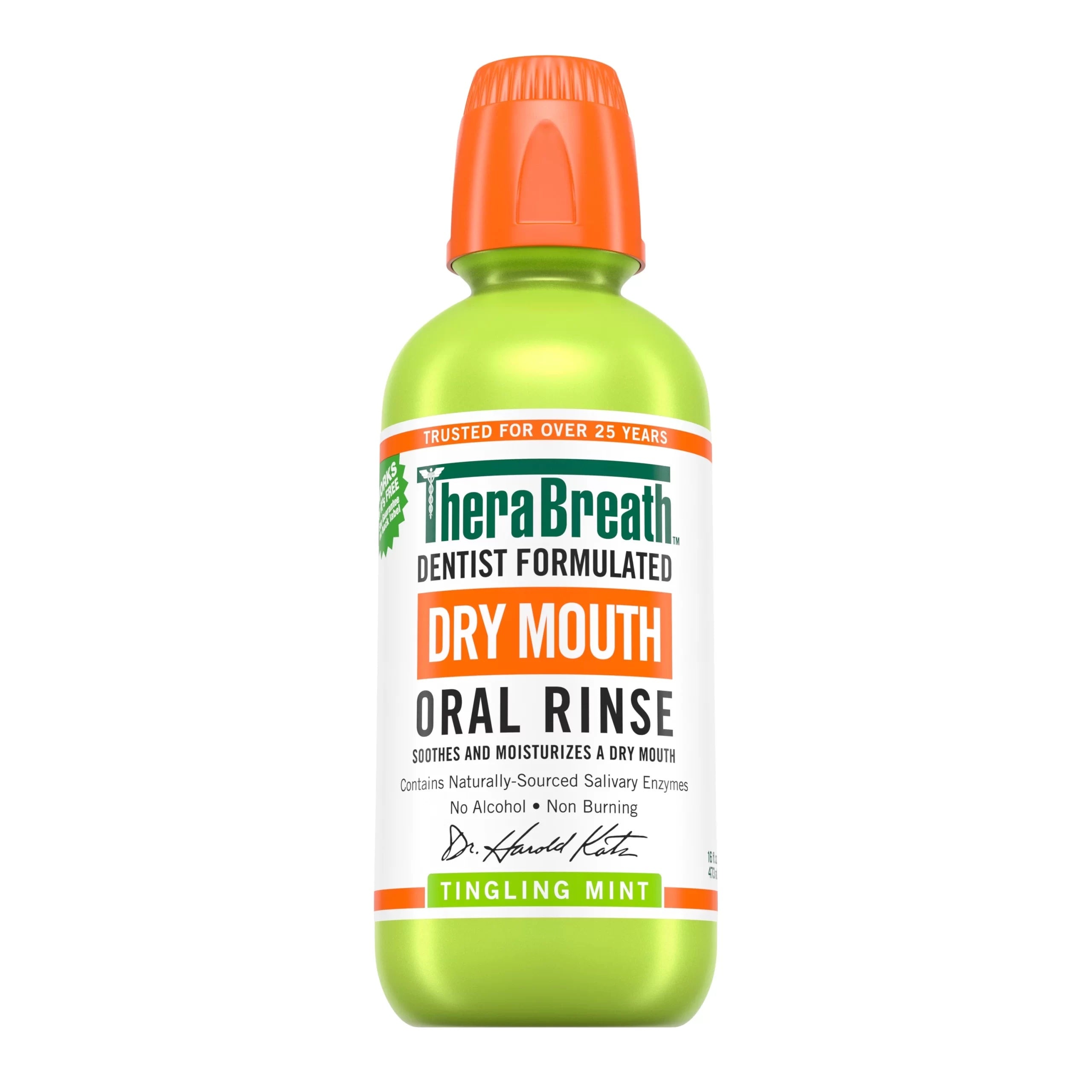 TheraBreath Dry Mouth Oral Rinse, Tingling Mint image 0
