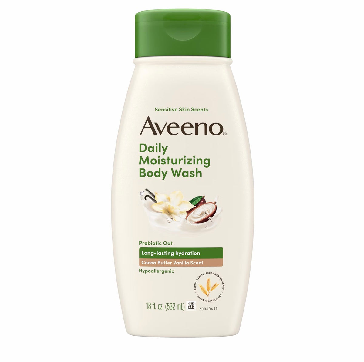 Aveeno Daily Moisturizing Hypoallergenic Body Wash - Cocoa Butter Vanilla18 fl oz