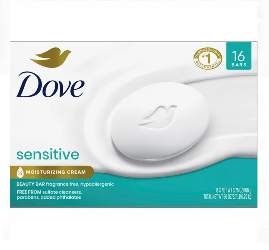 Dove Beauty Sensitive Skin Unscented Beauty Bar Soap