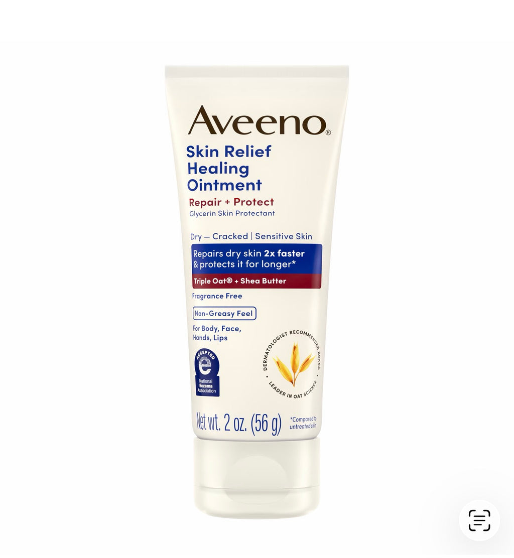 Aveeno Skin Relief Healing Ointment for Dry and Cracked Skin - Glycerin - Non-Greasy