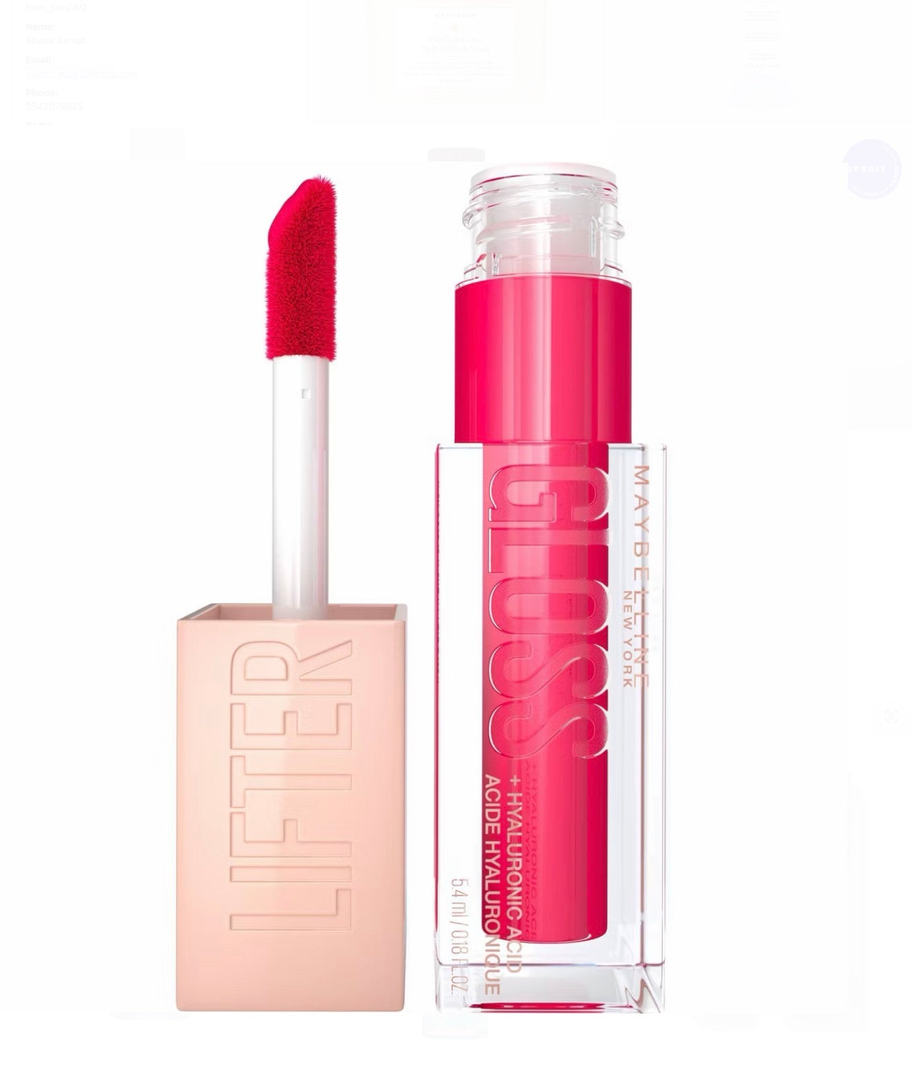 Maybelline Lifter Gloss Plumping Lip Gloss with Hyaluronic Acid - 24 Bubblegum