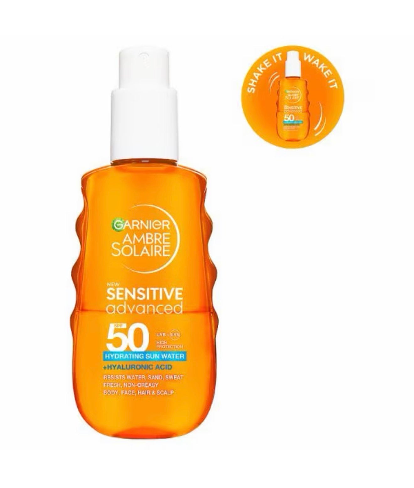 Garnier Ambre Solaire Sensitive SPF50 Hydrating Sun Water 150ml