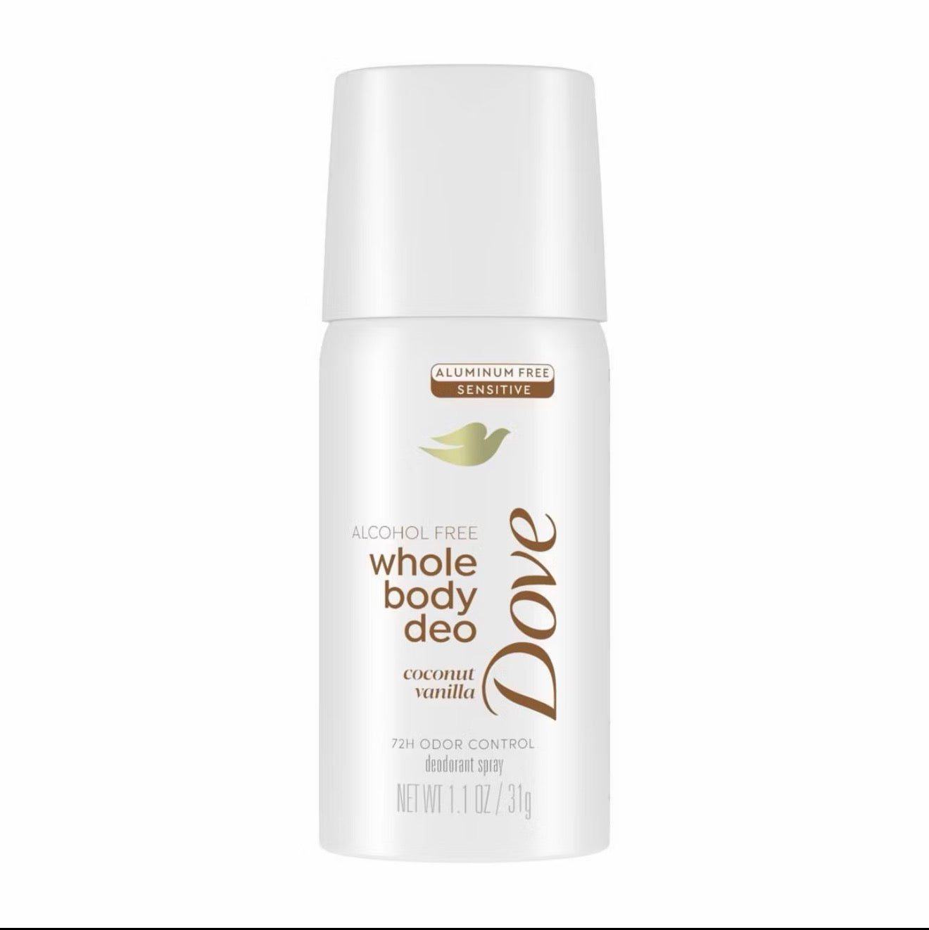 Dove Beauty Mini Whole Body Spray - Coconut & Vanilla - 1oz