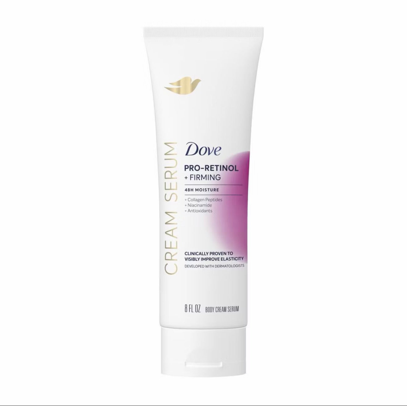 Dove Beauty Pro-Retinol and Firming with Collagen Peptides and Niacinamide Body Lotion - 8 fl oz: Serum, Unscented